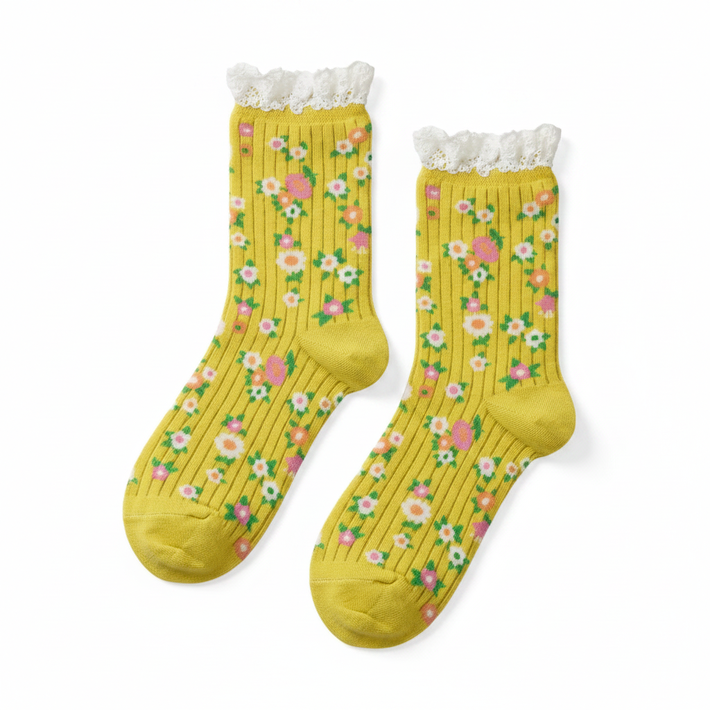 Mellow Yellow Crew Sock