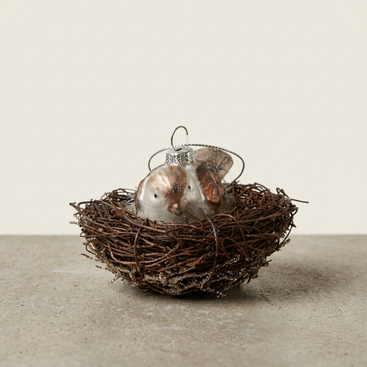 Mercury Glass Bird Ornament