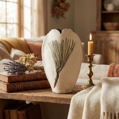 Ceramic Fir Branch Motif Vase