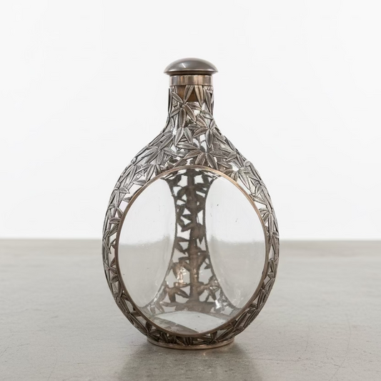 Vintage Silver & Glass Decanter