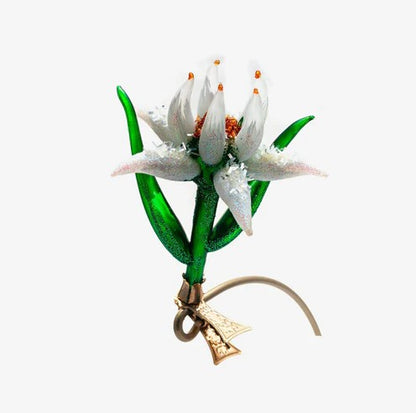 Blown Glass Flower Clip Ornament Collection