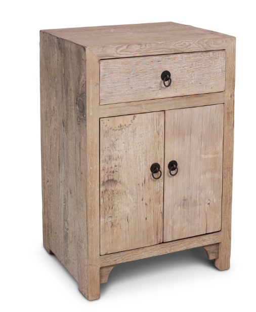 Hewn Wood Bedside Table