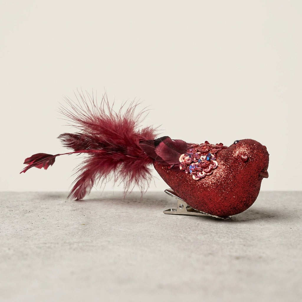 Sequin Feathered Bird