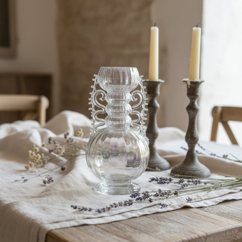 Vintage Iridescent Flower Vase