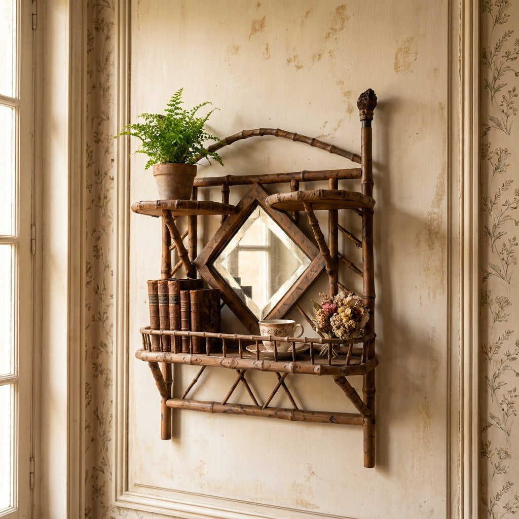 Vintage Bamboo Étagère