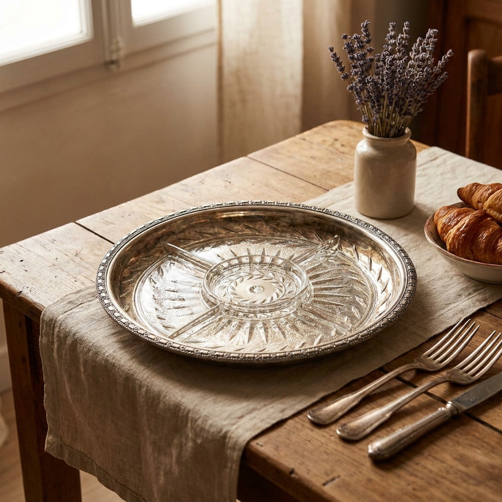 Vintage Silver Plate Serving Platter