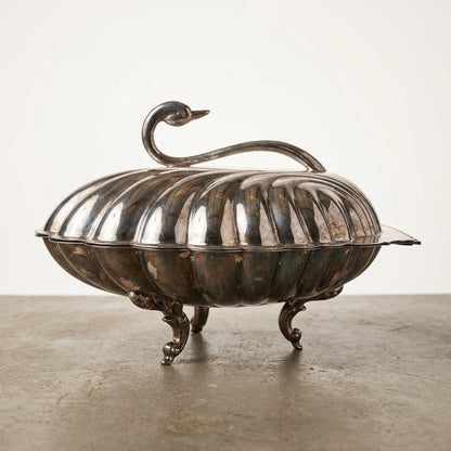 Vintage Silver Swan Shell