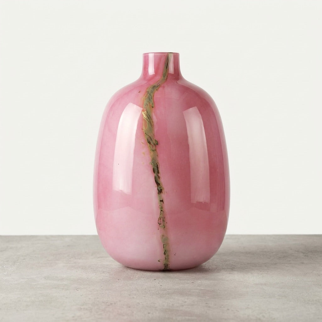 Vintage Fuchsia Glass Vase
