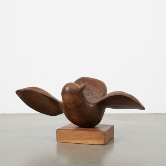 Carved Wooden Bird Sculpture