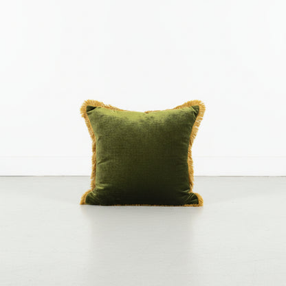 Grass Green Fringe Pillow