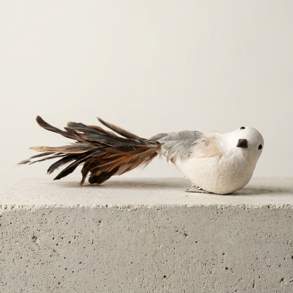 Petite Bird w/Mixed Feathers