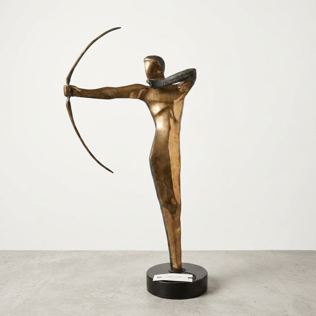 Vintage Art Deco Brass Bowman
