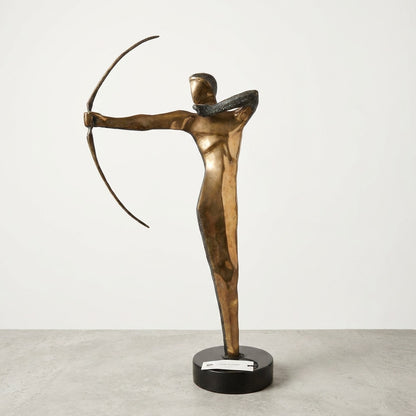 Vintage Art Deco Brass Bowman