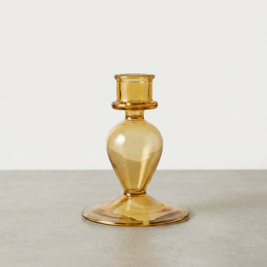 Fluted Glass Candle Holder