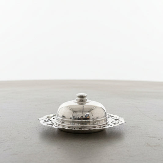 Vintage Butter Dish w/ Pierced Plate
