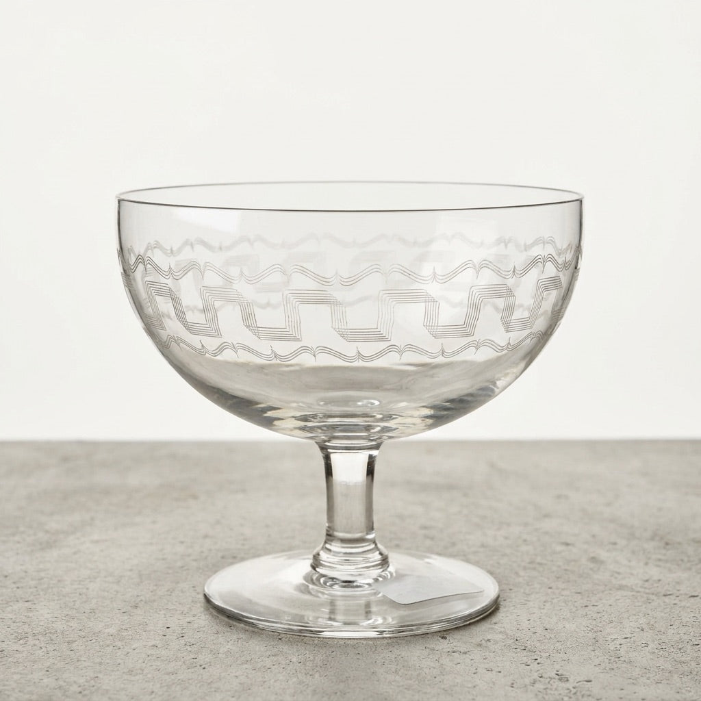 Vintage Optical Etched Sherbets