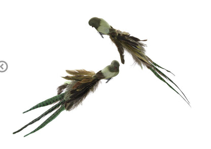 Clip-On Mixed Feather Bird