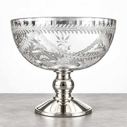 Engraved Glass Bowl