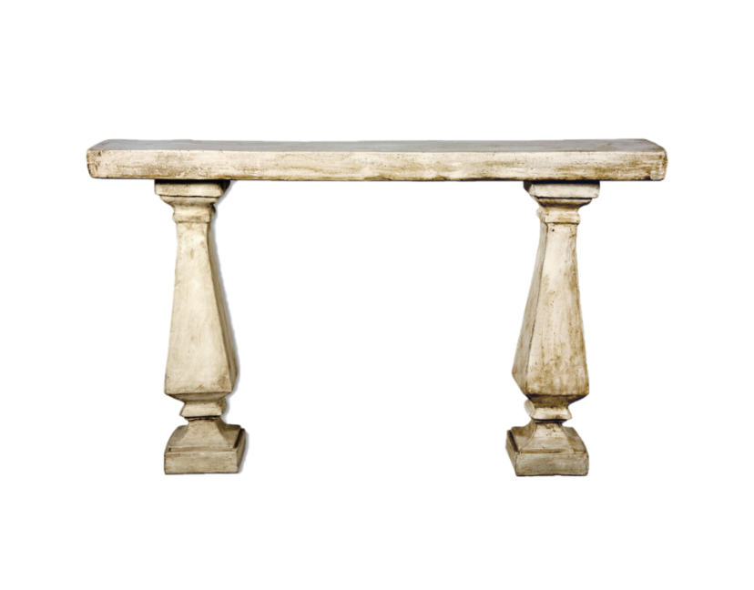 Double Pedestal Console Table
