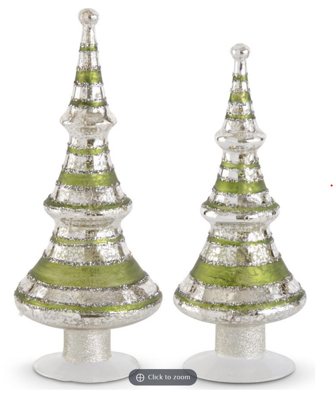 Silver Striped Mercury Glass LED Tree