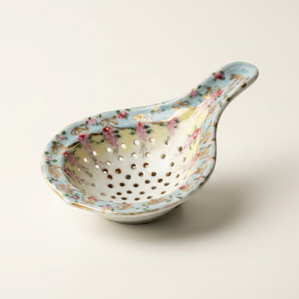 Vintage Porcelain Tea Strainer