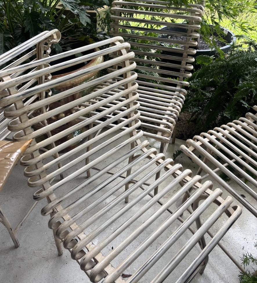 Vintage Iron Scrolling Garden Side Chair