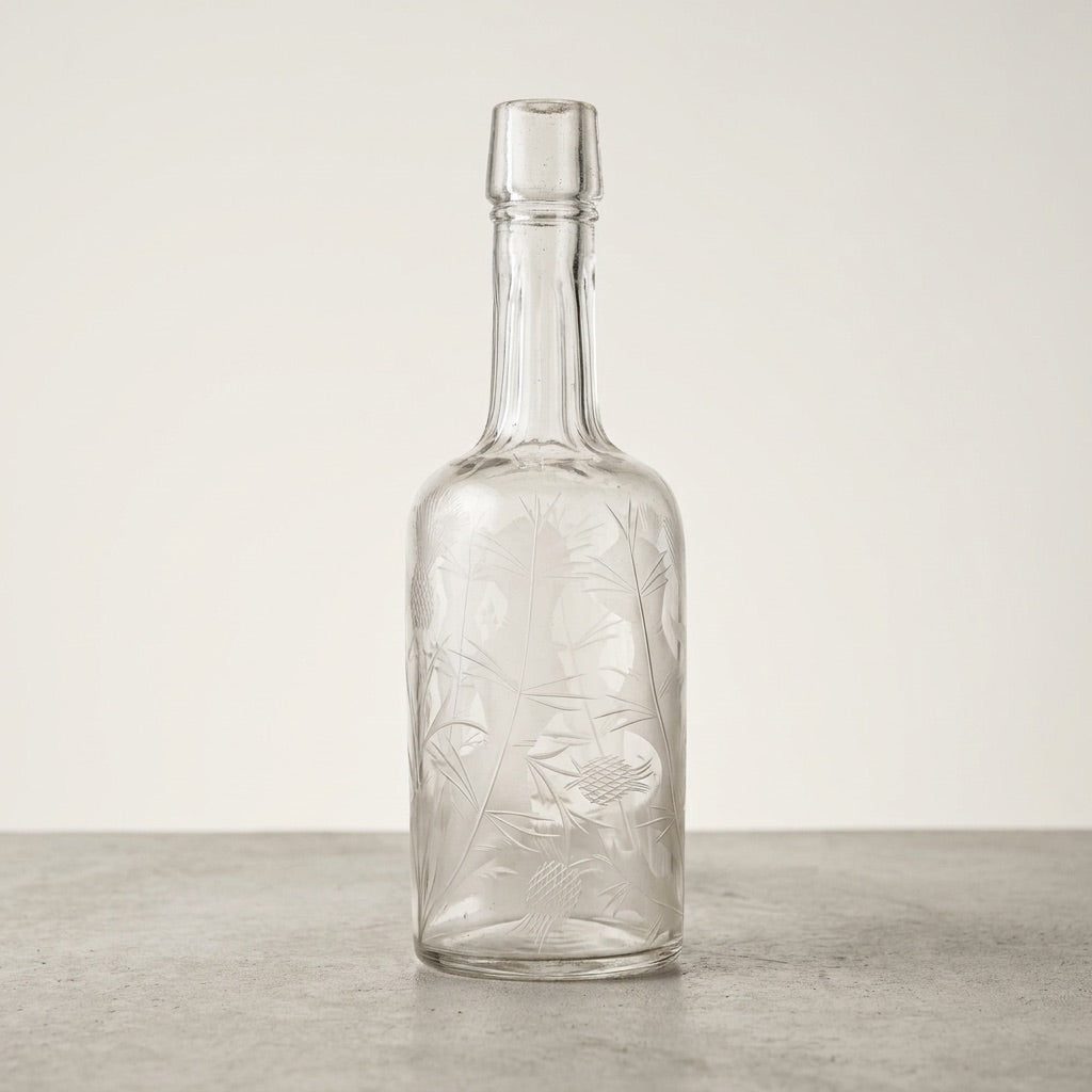 Antique Etched Pineapple Decanter