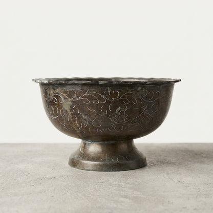 Vintage Brass Footed Bowl