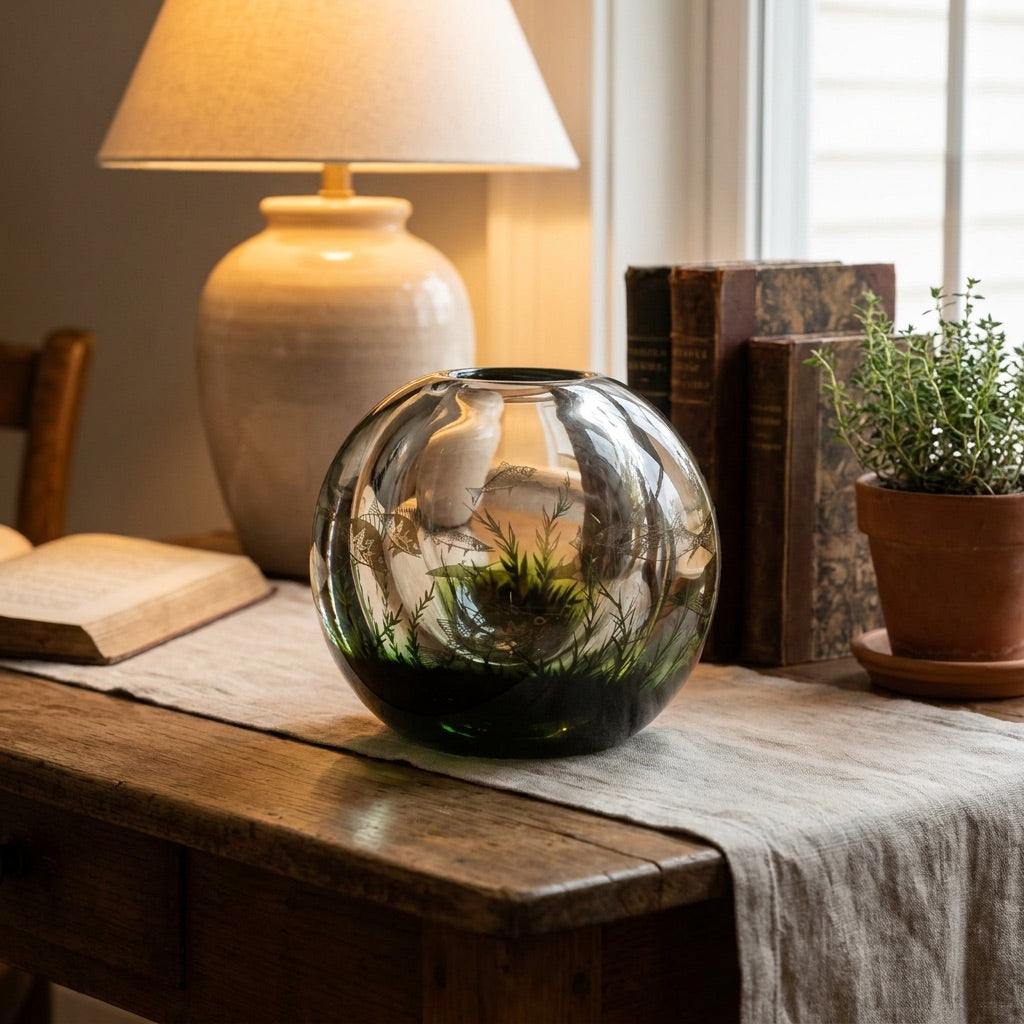 Edward Hald Glass Fish Vessel