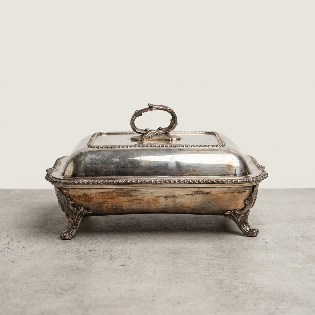 Vintage Silver Serving Dish
