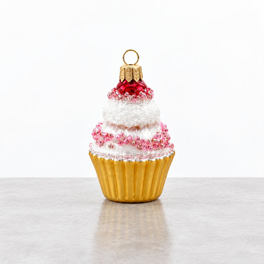 Cherry Cupcake Ornament