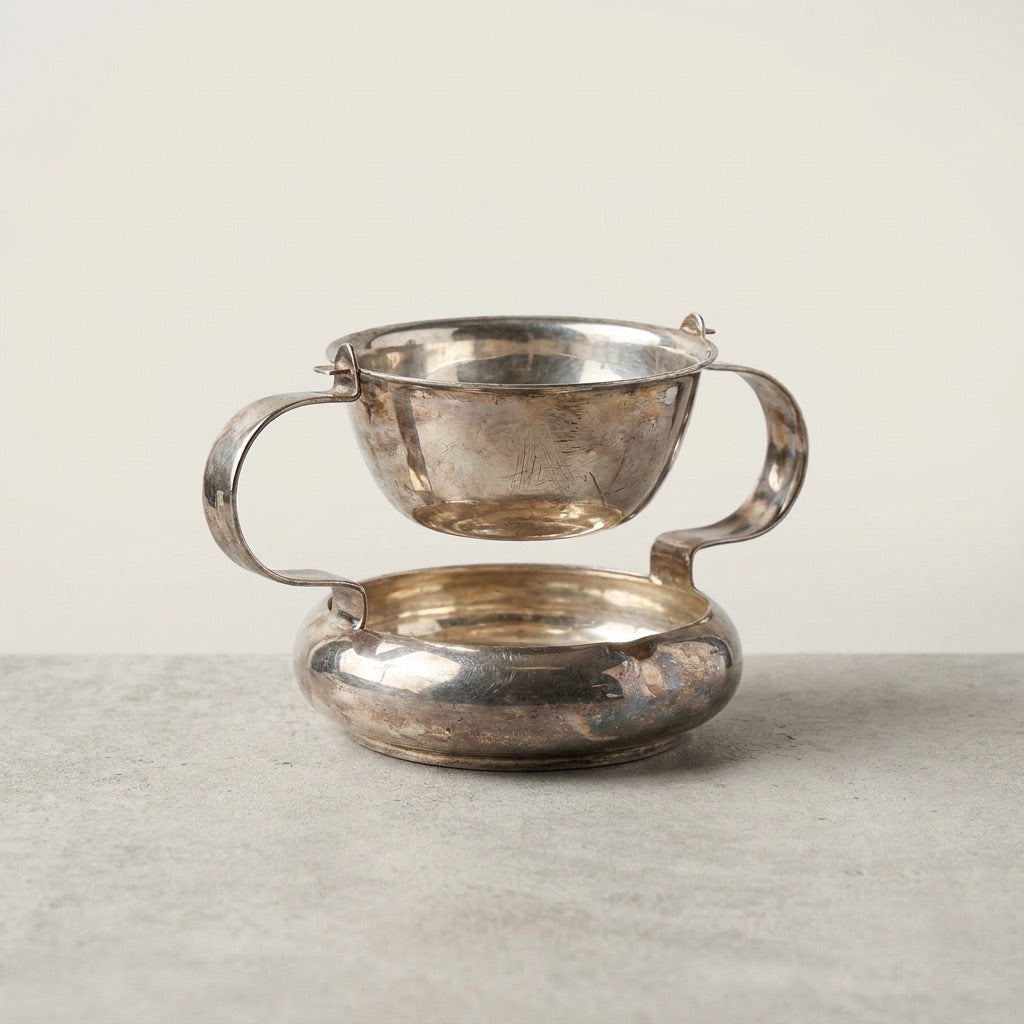Silver Deco Tilting Tea Strainer