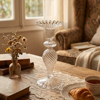 Clear Glass Taper Holder