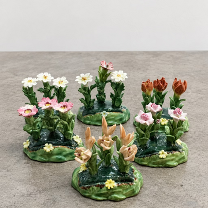 Porcelain Floral Place Card Holders