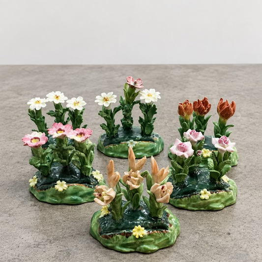 Porcelain Floral Place Card Holders