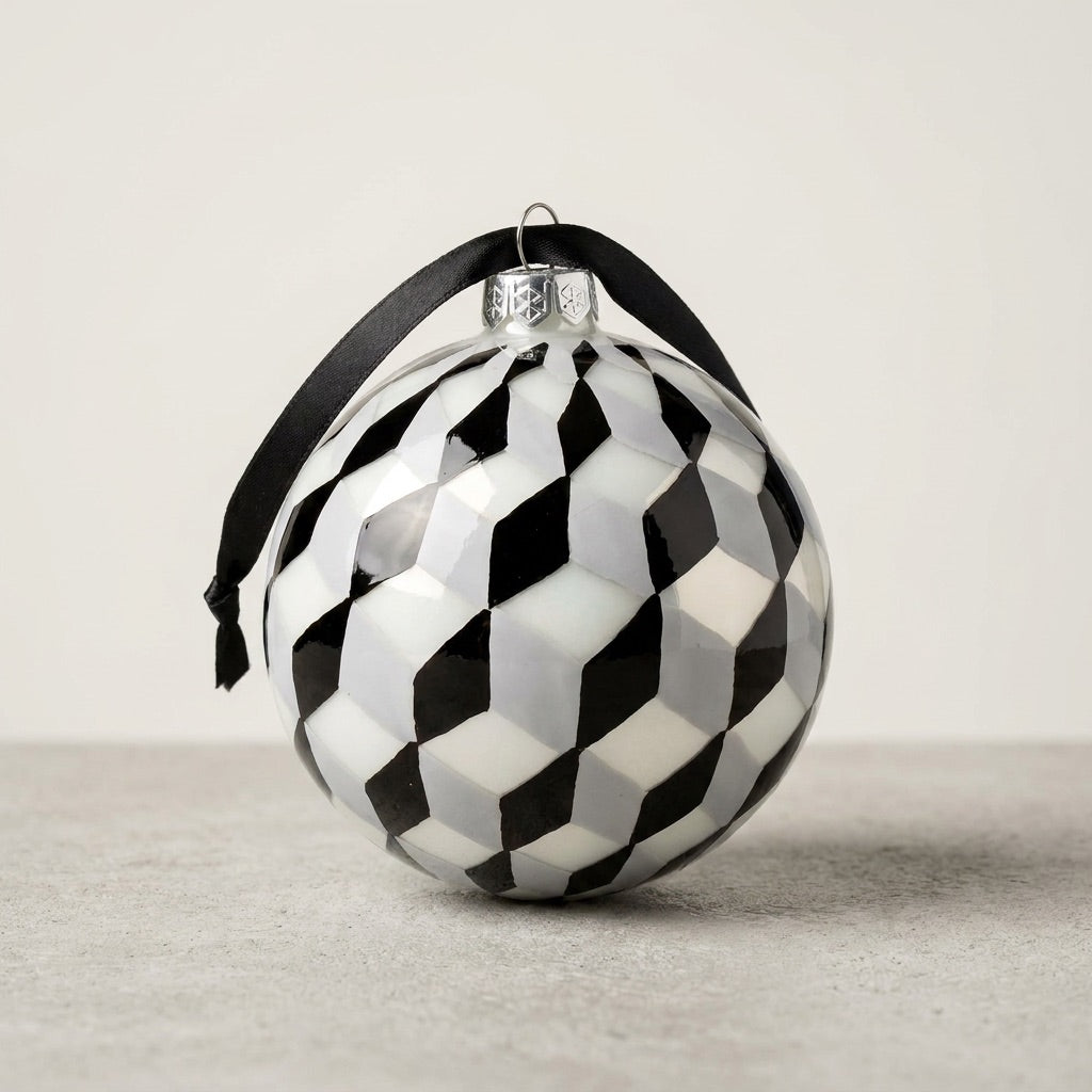 Tumbling Block Bauble Ball Ornament