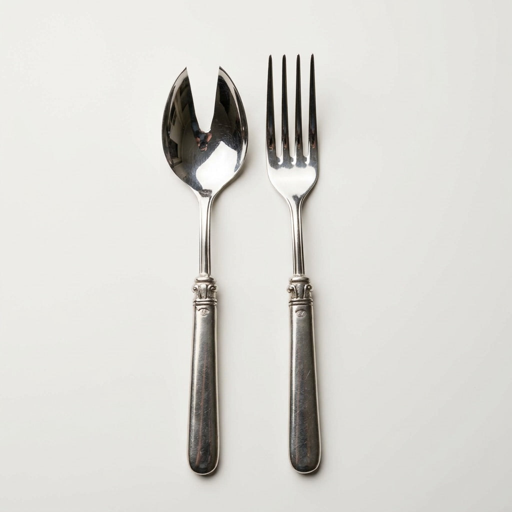 Pewter Salad Serving Set