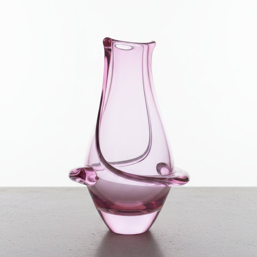 Vintage Pink Murano Glass Vase