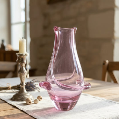 Vintage Pink Murano Glass Vase