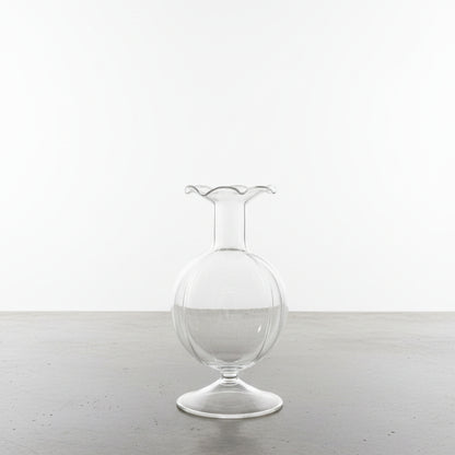 Glass Ruffle Edge Vase