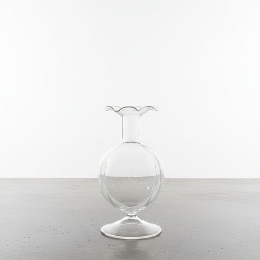 Glass Ruffle Edge Vase