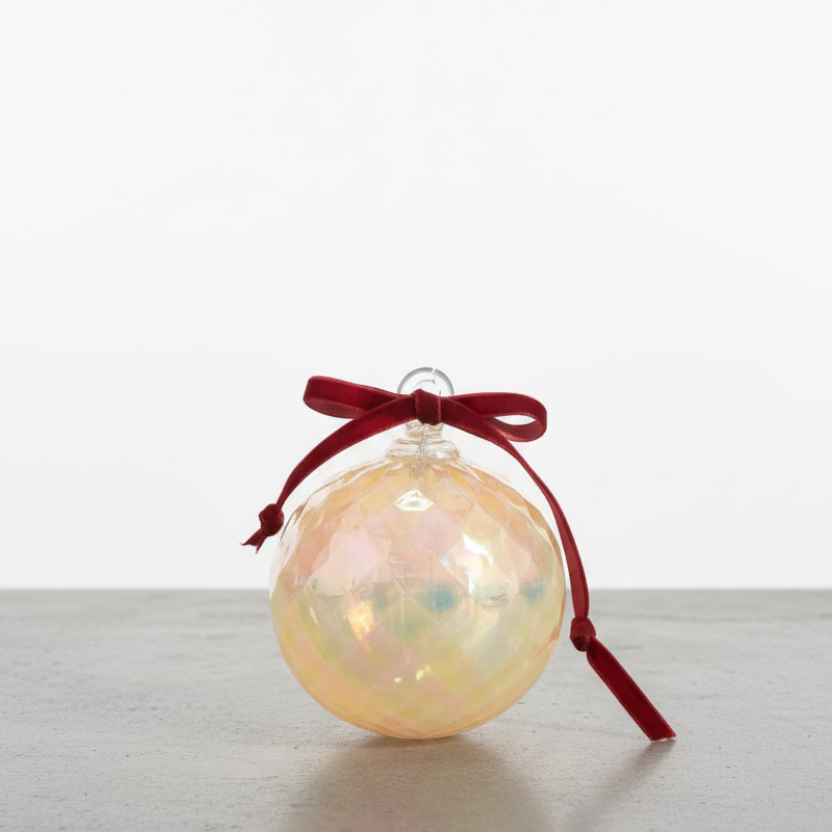 Just Peachy Glass Ornament