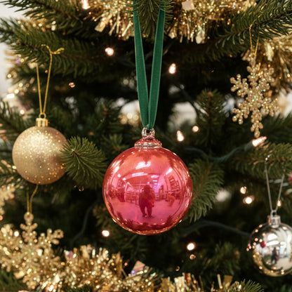 Candy Apple Glass Ornament