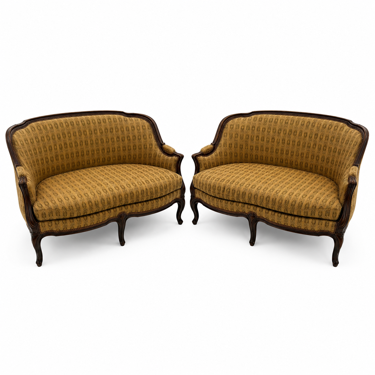Pair of Antique Louis XV Style Loveseats