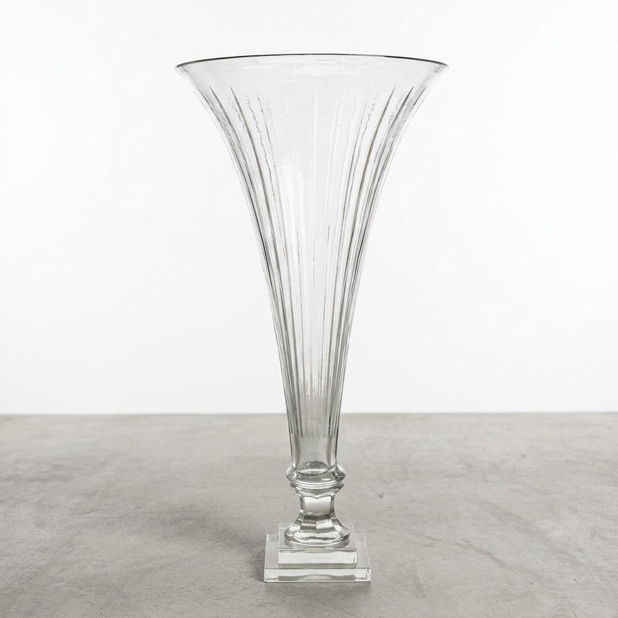 Vertical Cut Trumpet Vase