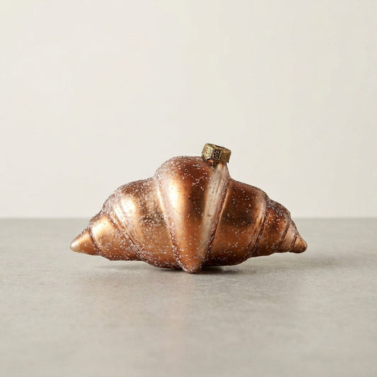 Glittered Croissant Ornament