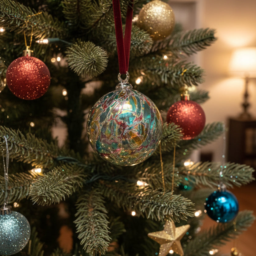 Lava Rock Glass Ornament