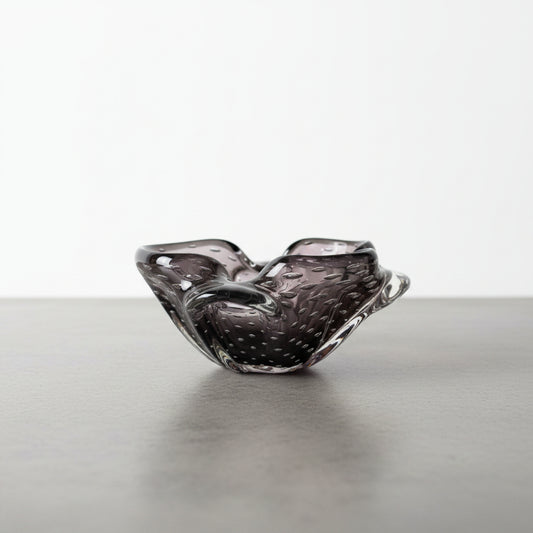 c. 1950s Italian Amethyst Murano Glass Bowl