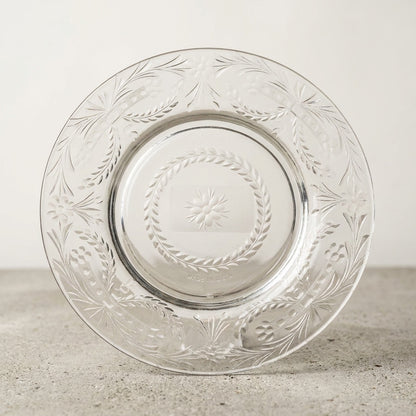 Vintage Etched Glass Plates