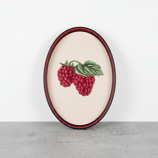 Les Ottomans Tray Flora Hand Painted Iron Tray Off-White